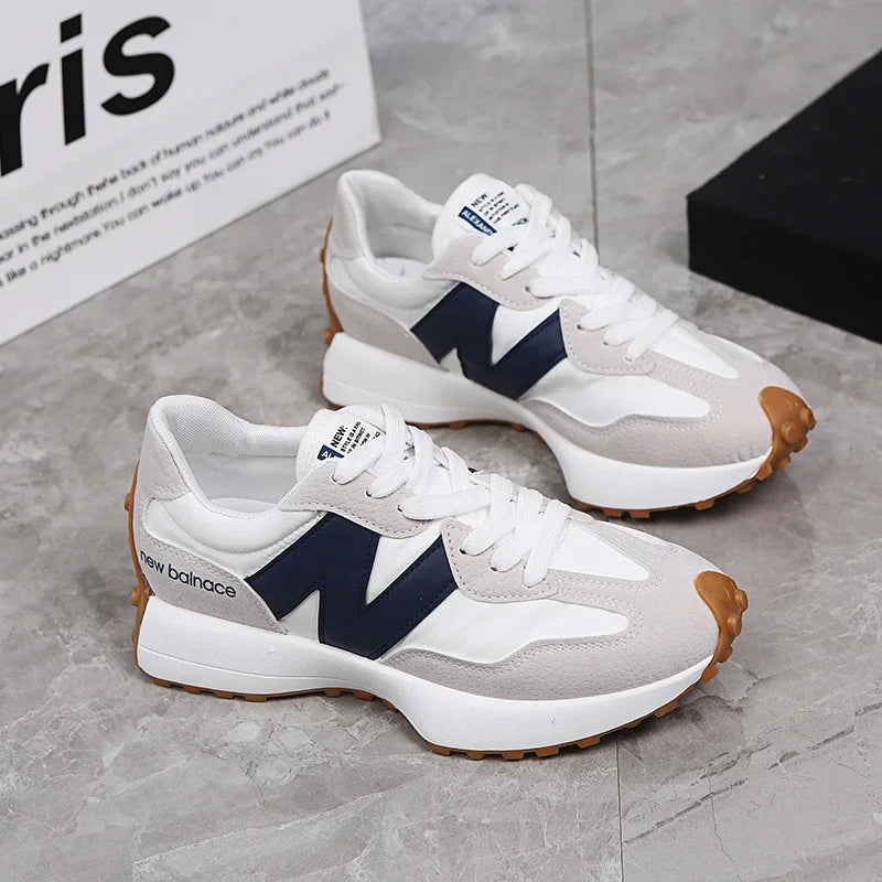 Damenmode Lässige weiße, vulkanisierte flache Sneaker – rutschfeste Gymnastik-Fitness-Atmungsaktive Mesh-Laufschuhe
