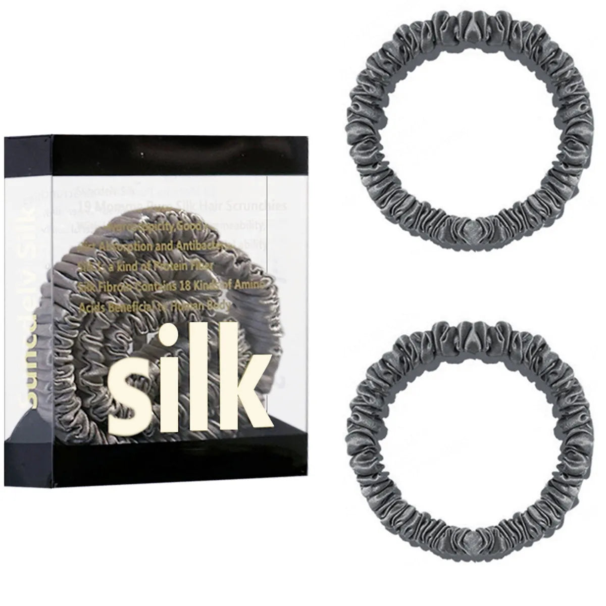 Das „Seidenfaden“-Slim-Set: Premium Skinny Scrunchies aus 100 % Maulbeerseide