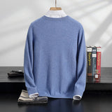 Herren Pullover aus 100 % reinem Kaschmir – Herbst Winter verdickter V-Ausschnitt Pullover