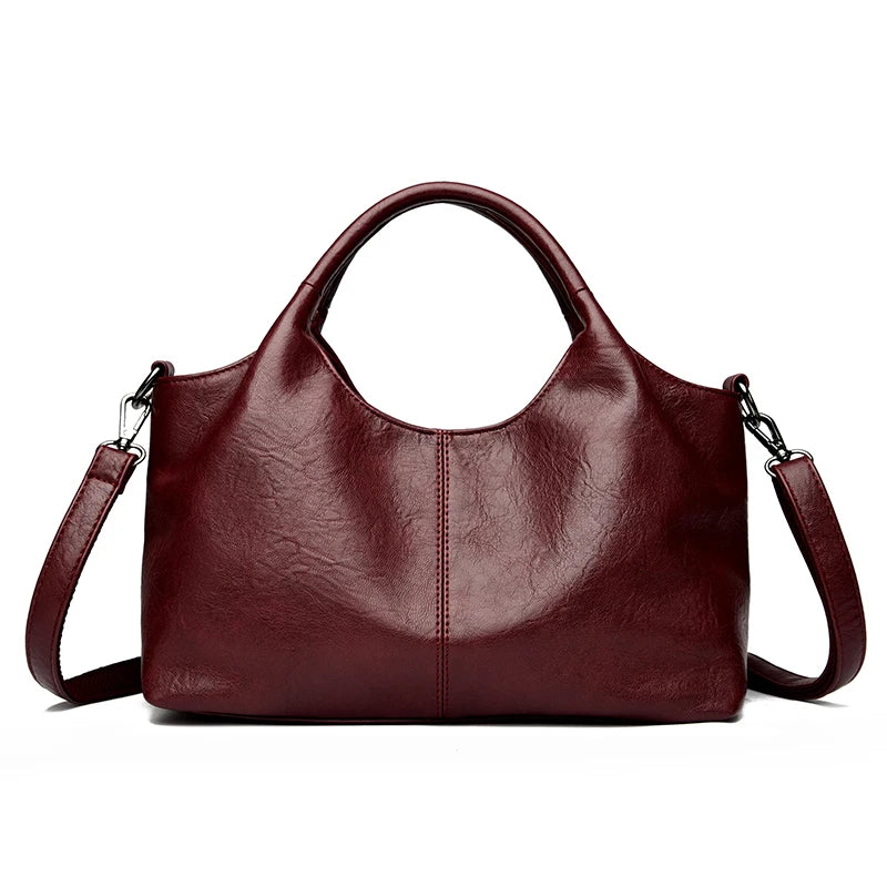 Premium-Handtasche aus weichem PU-Leder | Umhängetasche für Damen mittleren Alters