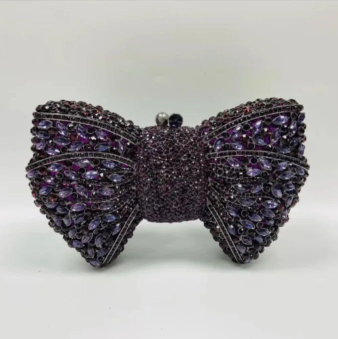 The Siren-Glow Bow Clutch Luxury Diamond-Inlaid Evening Bag