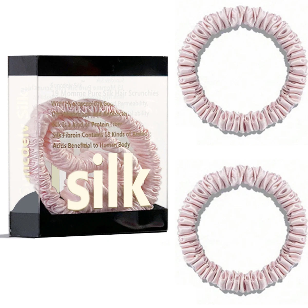 Das „Seidenfaden“-Slim-Set: Premium Skinny Scrunchies aus 100 % Maulbeerseide