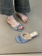 Women's Designer Butterfly-Knot Lace Slippers