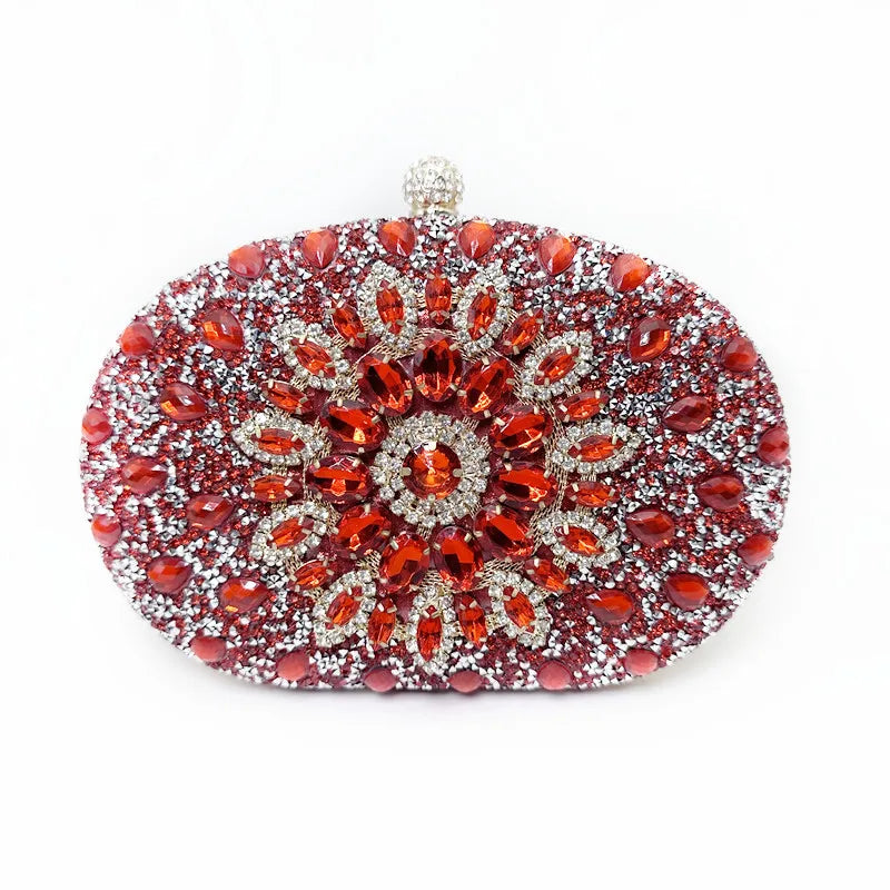Luxury Crystal Diamond Evening Clutch | Elegant Wedding Cell Phone Purse