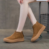 Women’s Genuine Leather Snow Boots – Thickened Warm Winter Boots