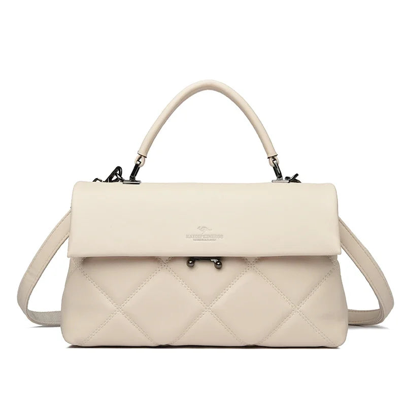 The Seoul-Chic Silhouette Luxury Soft Leather Handbag