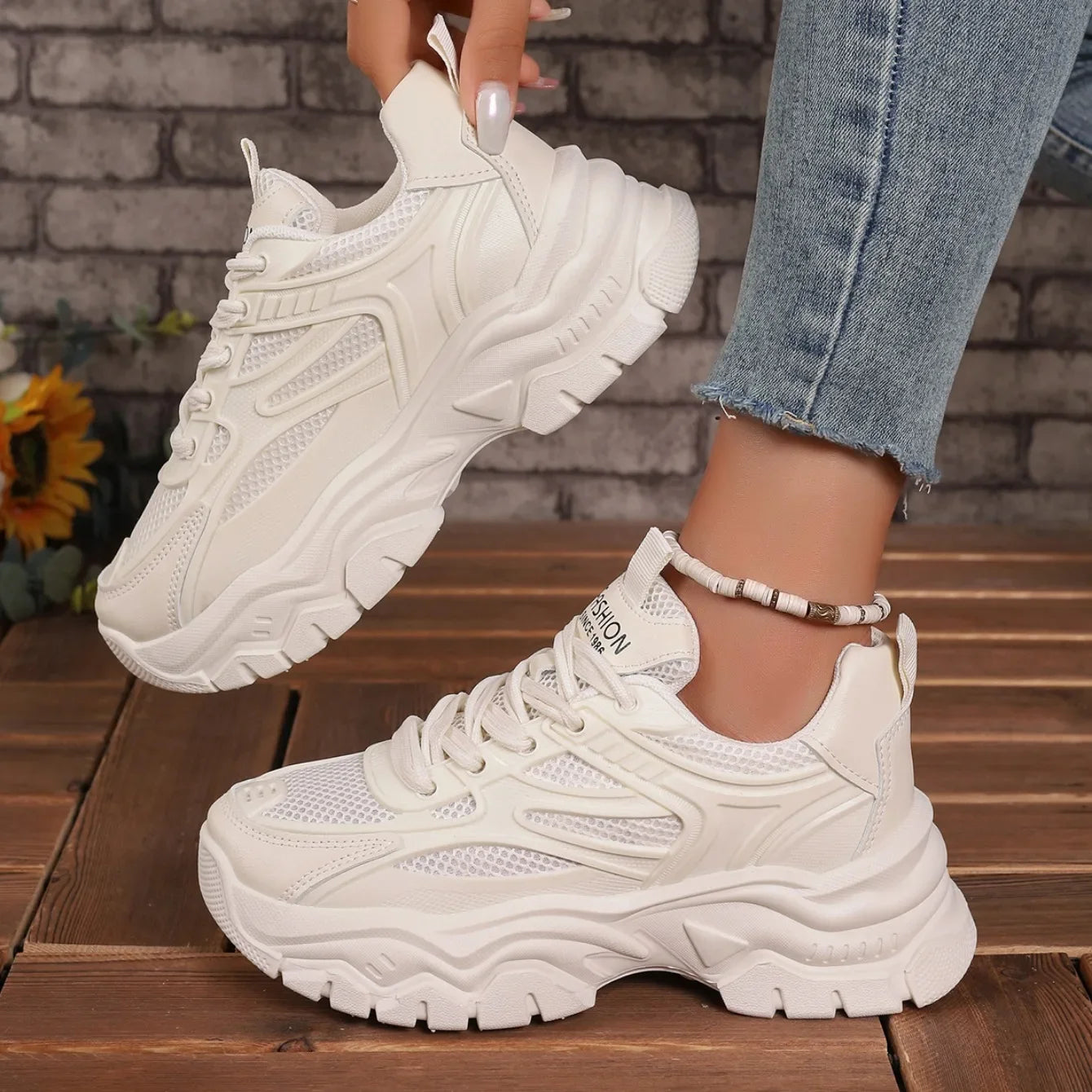 The Urban Designer Trainer: Women’s Chunky Platform Lightweight Sneakers