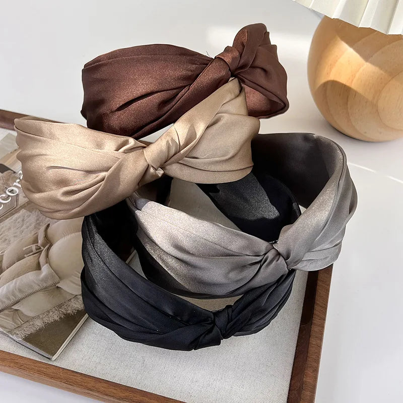Retro-Satin-Haarreif mit Knoten für Damen