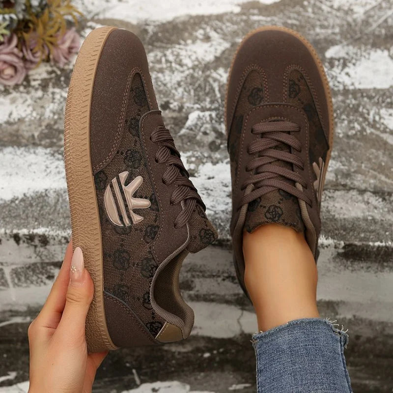 Damen rutschfeste Wintersportschuhe atmungsaktive Schnür-Low-Top-Sneaker