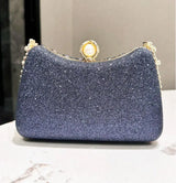 Die Vintage-Glimmer Abendtasche Feine Strass-Inlay Clutch