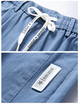 Men’s Classic Cotton Autumn Pants – Elastic Drawstring Waist Jogging Trousers