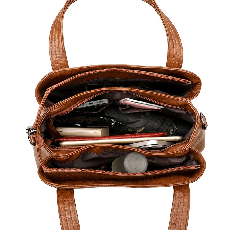 Luxus-Umhängetasche für Damen aus Leder – Designer-Schulterhandtasche für Frauen