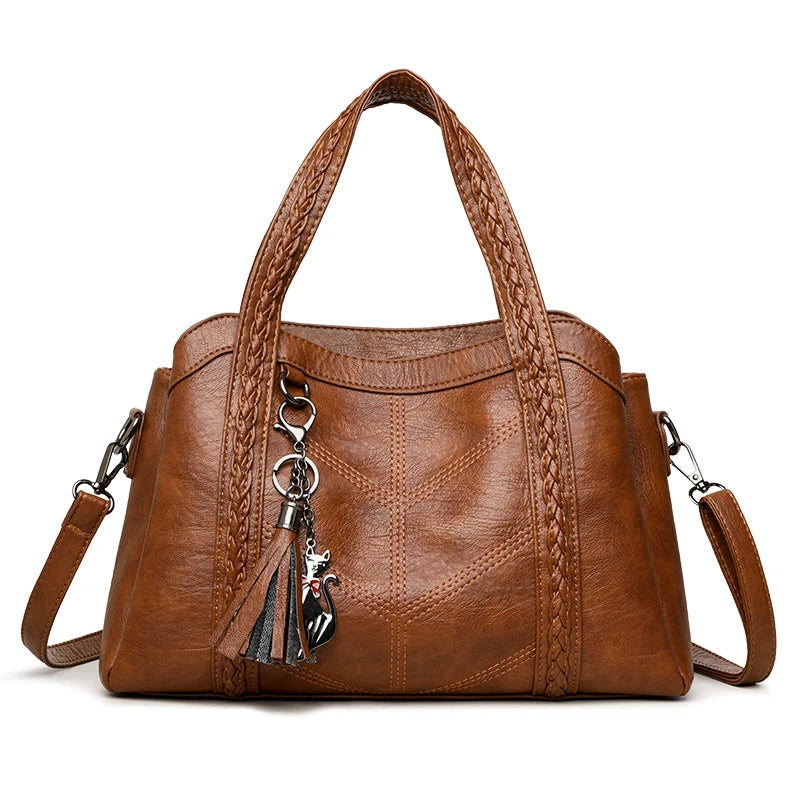 Luxus-Umhängetasche für Damen aus Leder – Designer-Schulterhandtasche für Frauen