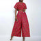 African 2-Piece Ankara Print Outfit for Women | Crop Top and Wide-Leg Pants