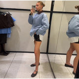 Freizeit-Jacke für Damen | Urbaner Kurzmantel mit Revers im Loose Fit