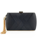 Stylish Silk Bridal Party Purse | Luxury Golden Tassel Evening Handbag