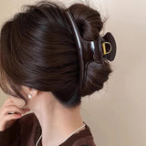 Elegant Solid 5.91in Large Hair Claw for Women