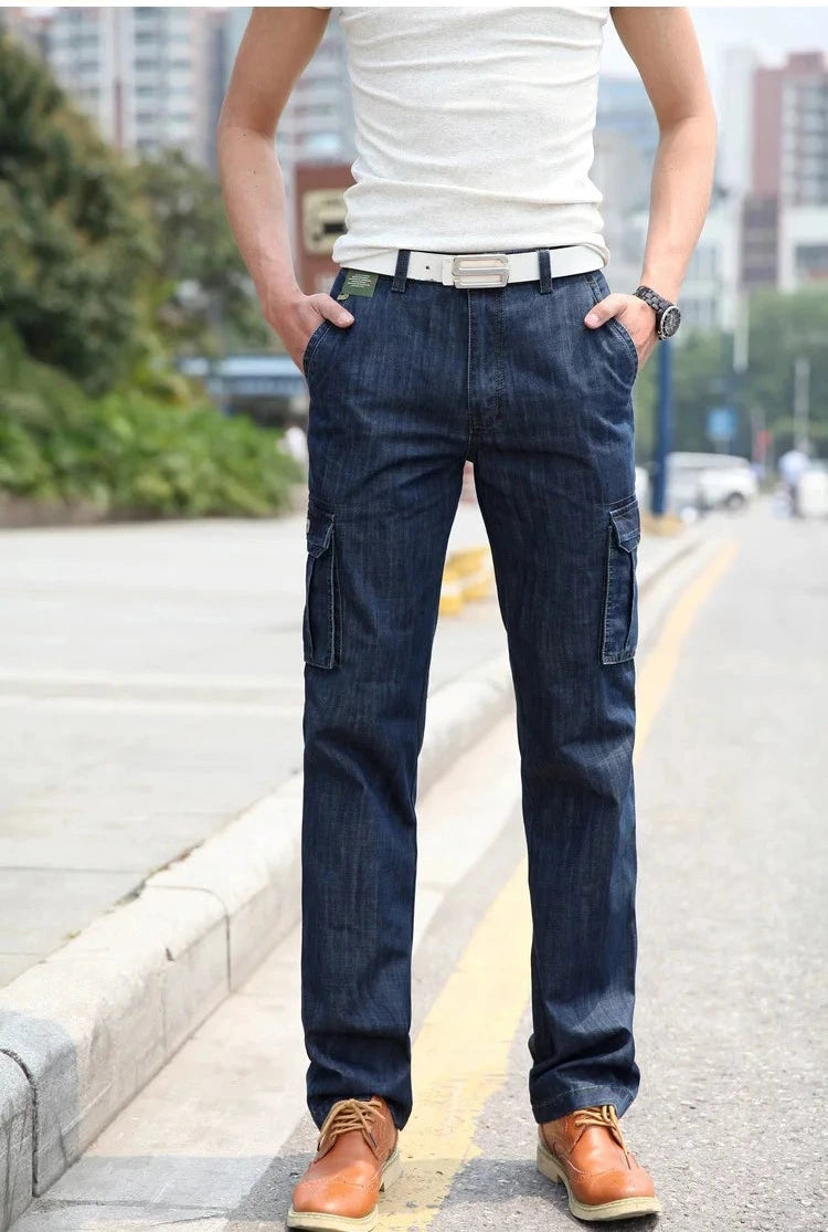 Herren Cargo-Jeans mit mehreren Taschen