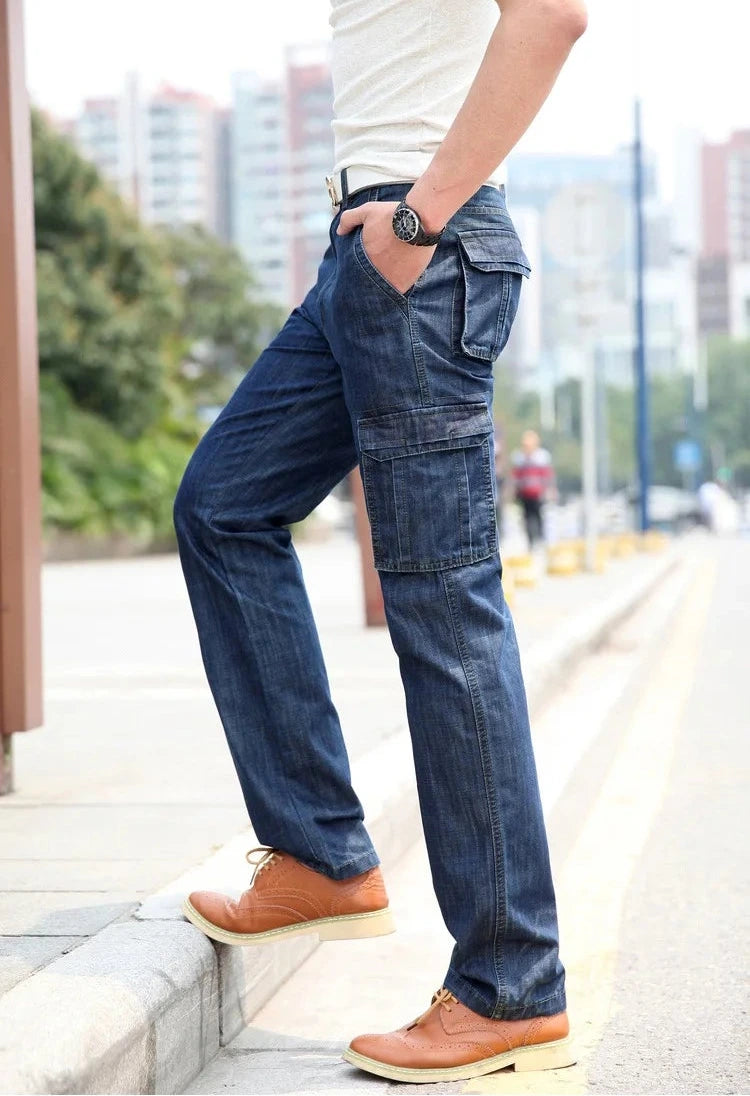 Herren Cargo-Jeans mit mehreren Taschen