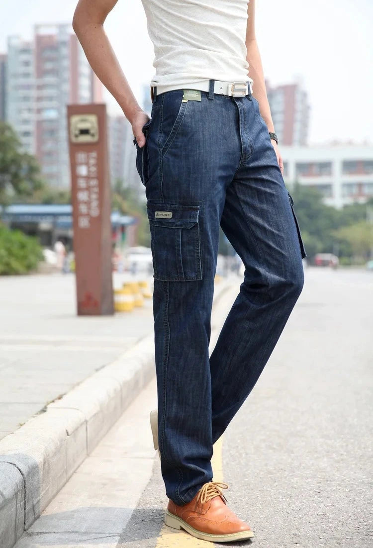 Herren Cargo-Jeans mit mehreren Taschen