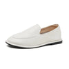 Women’s Genuine Leather Loafers – Soft Flat Slip-On Shoes, Round Toe Casual Walking Flats