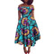 African Ankara Print Off-Shoulder Dress | Traditional Strapless African Clothing