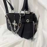 Die Cyber-Retro-Silhouette Y2K Punk Biker Bag