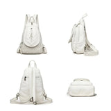 Hochwertiger kleiner Rucksack aus weichem Leder | Damen-Umhängetasche mit mehreren Fächern