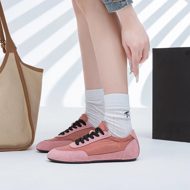 Women’s Moral Training Shoes – Retro Color-Blocked Sneakers