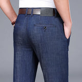 Herren Modal-Gewebe Schmale Straight Jeans | Frühling & Sommer Klassische Business Jeans