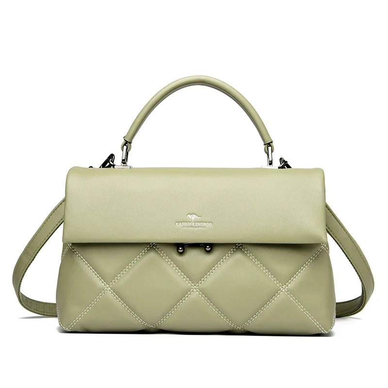 The Seoul-Chic Silhouette Luxury Soft Leather Handbag