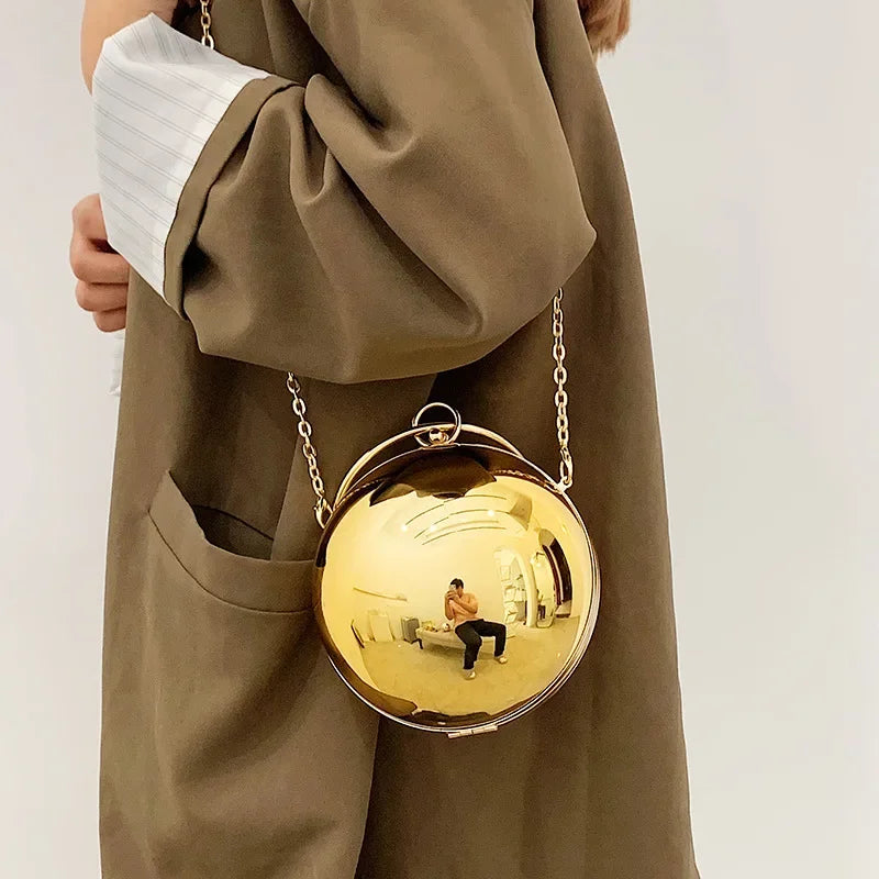 Neue Fashion Ball-Shape Umhängetasche | Luxus-Acrylketten-Schultertasche