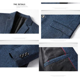 Men's Business Casual Turn-Down Collar Jacket – Spring Autumn Slim Fit Blazer