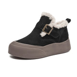 Women’s Genuine Leather Snow Boots – Winter Fleece Lined Warm Booties