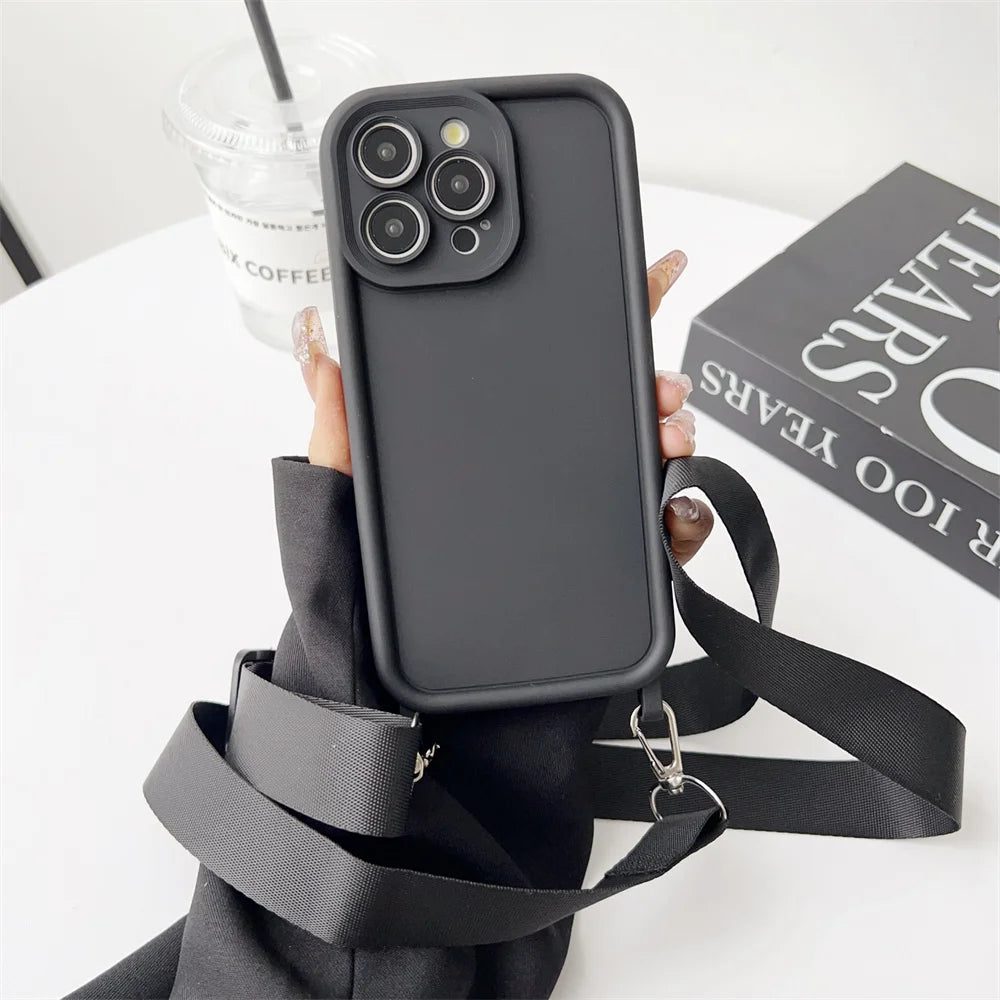 Crossbody Lanyard Silicone Case for iPhone 17 16 15 14 13 12 11 Pro Max