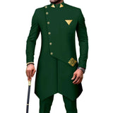Herren einreihiger Blazer und Hosen Set, traditionelles Dashiki Hochzeitsoutfit