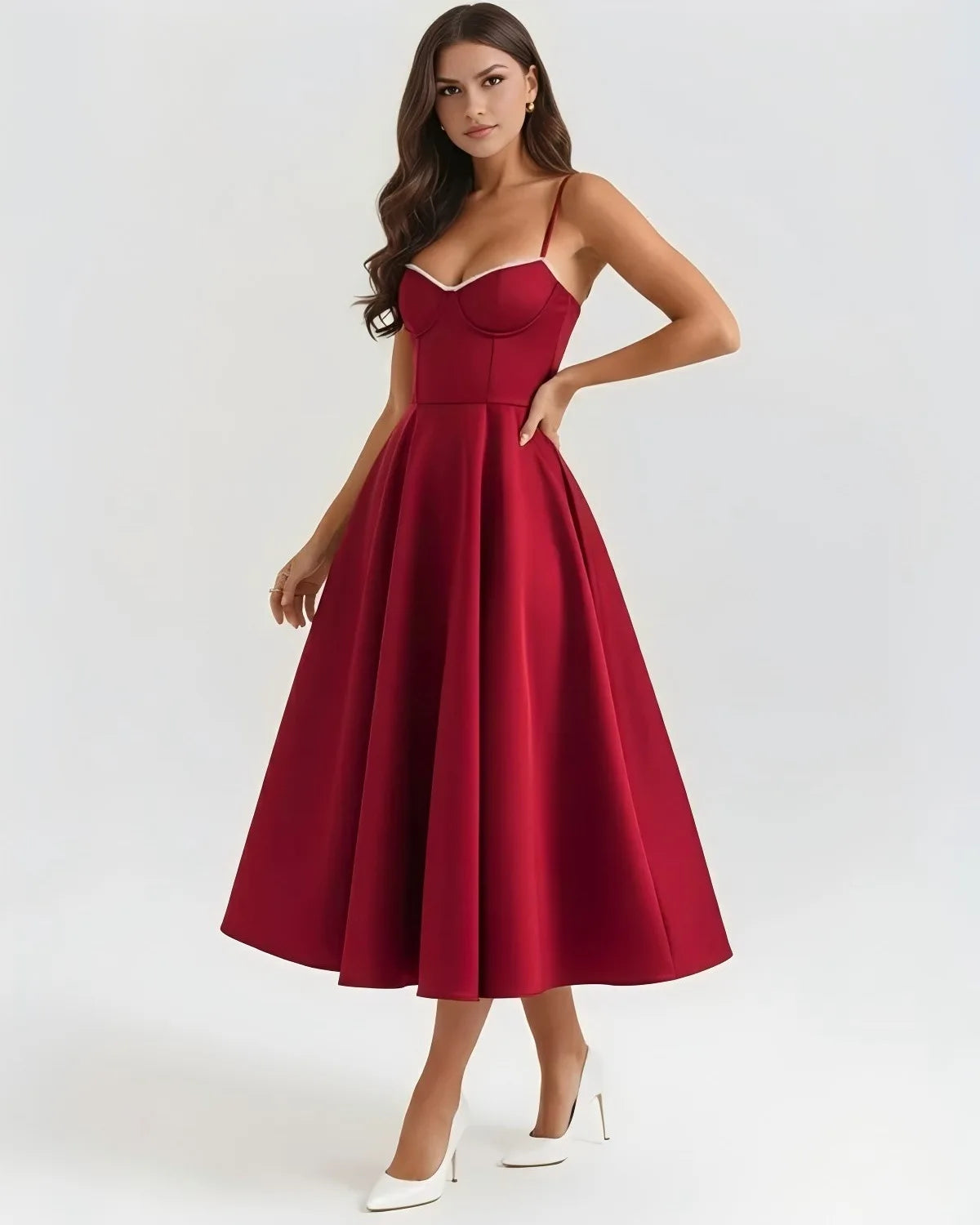 Women's Summer French Corset Waist Summer Evening Gown