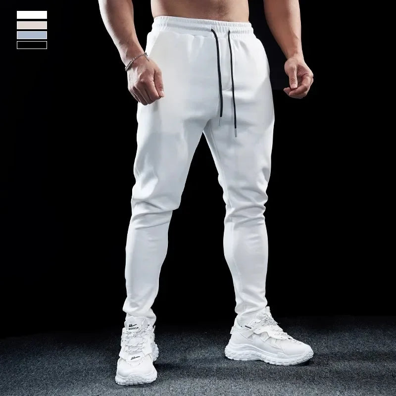 Men’s Slim-Stretch Gym Fitness Trousers | Quick-Drying Breathable Training Pants