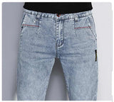 Herren Slim Fit Stretch Jeans | Vintage Korean Style Straight Denim