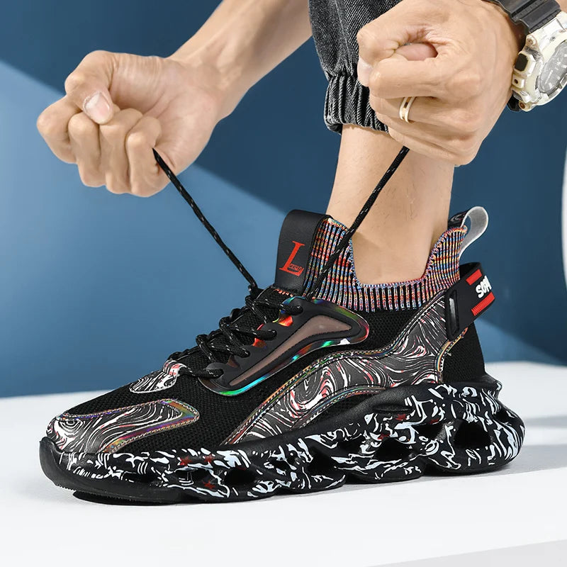 Luxury Mens Running Shoes – Professional Race Trainers – Breathable Male Sneakers