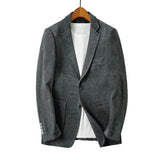 Men's High-Quality Thick Suit Jacket – Handsome Slim Fit Business Blazer