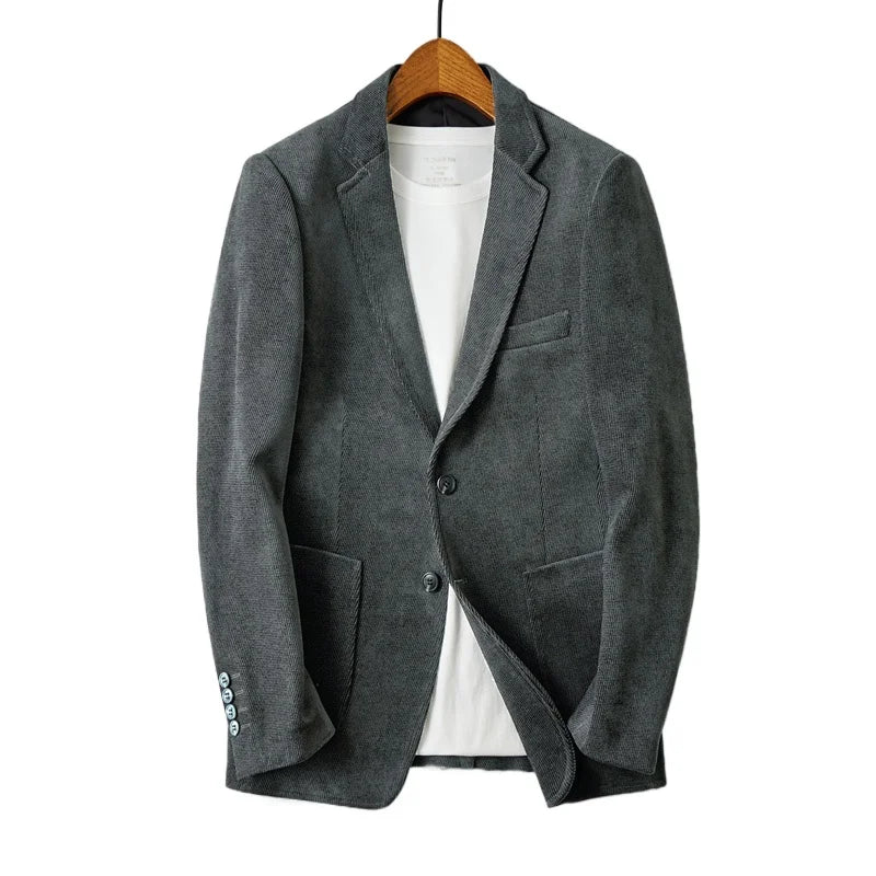 Men's High-Quality Thick Suit Jacket – Handsome Slim Fit Business Blazer