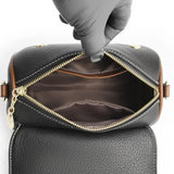 Schultertasche aus PU-Leder mit Steinmuster | Modische Umhängetasche für Mütter