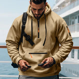 The Heritage Heavyweight: Men's American-Style Loose Fit Fleece-Lined Hoodie