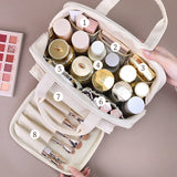 Große Kosmetiktasche aus PU-Leder für Damen