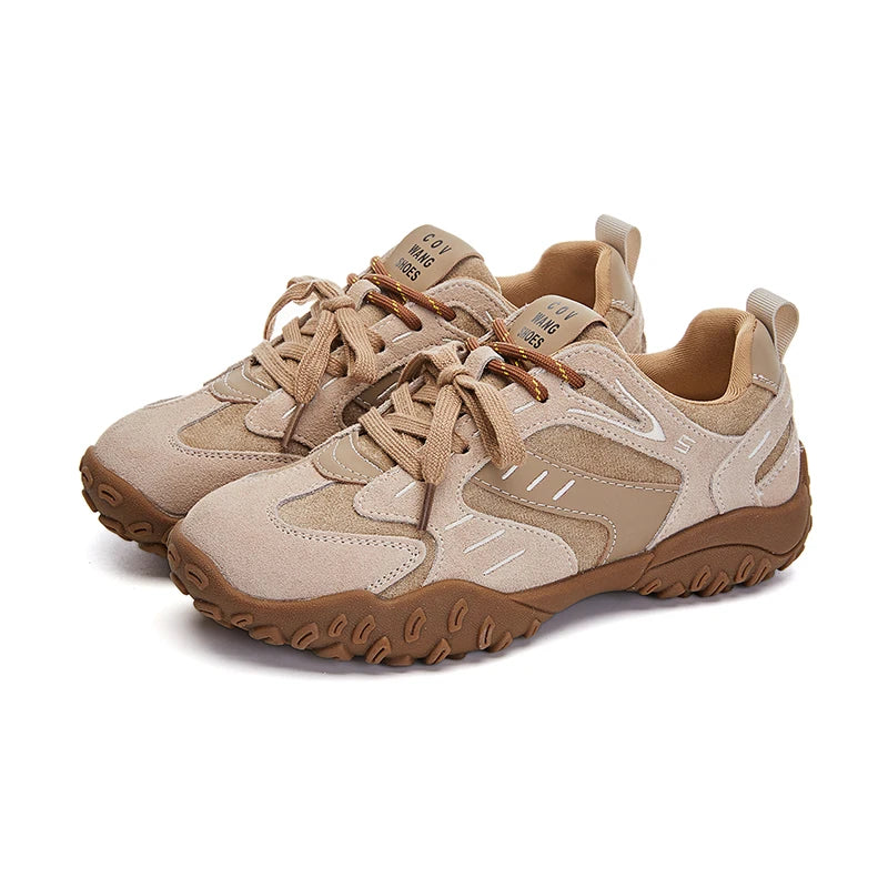 Damen-Trainingsschuhe – Retro-Sneaker mit flacher Sohle