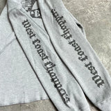 Men’s Vintage Sanskrit Logo Print Tee – Oversized Long Sleeve Hip Hop T-Shirt