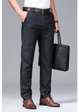 Herren Modal-Gewebe Schmale Straight Jeans | Frühling & Sommer Klassische Business Jeans