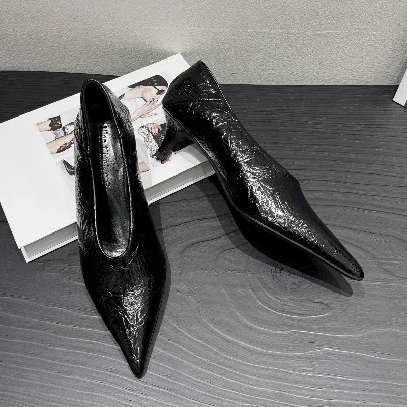 Women's Classic Pointed Toe Thin Heel Pumps
