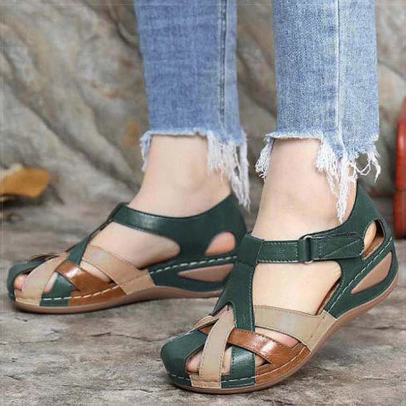 Women’s Soft Wedge Sandals – Comfortable Low Platform Shoes, Mix Color Summer Sandalias